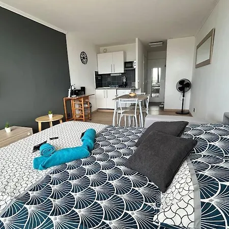 Studio Lumineux, Acces Direct Plage Et Piscine דירה קאנט אן רוסיון
